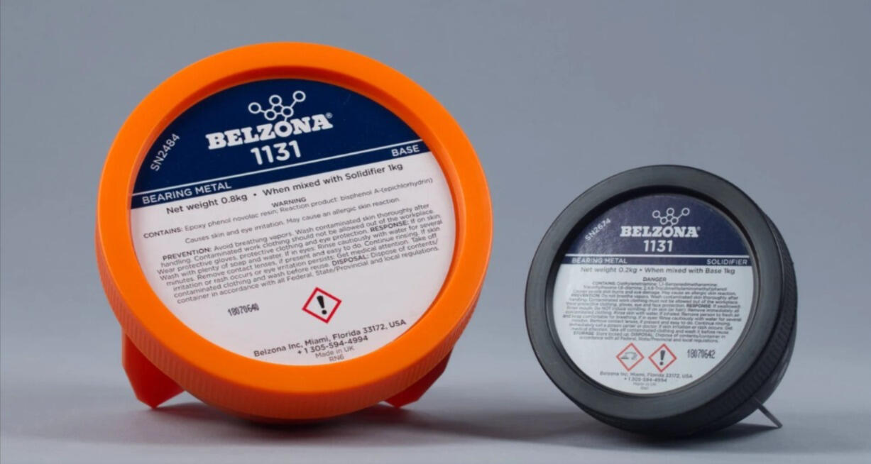 Un compuesto reparador de 2 partes libre de solventes a base de resina epoxi reforzado con aleación de acero al silicio para la reparación de metales.