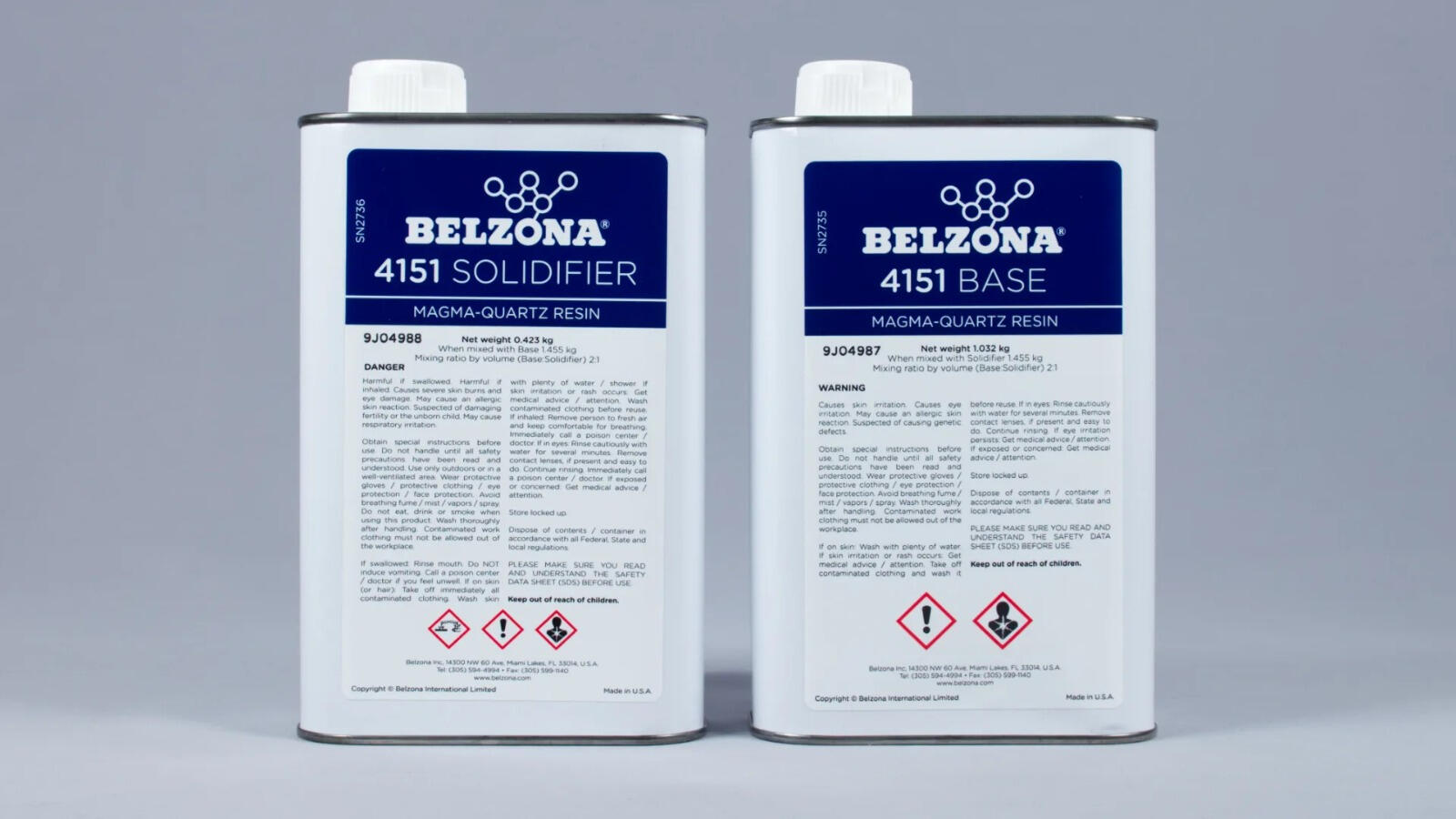 Belzona 4151 (Magma-Quartz Resin) Un sistema de una resina epoxi dúo componente para la protección del hormigón, que ofrece una excelente resistencia a una amplia gama de productos químicos agresivos.